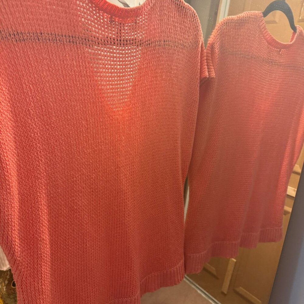 Lauren Ralph Lauren Coral Knit Sweater Vest_XL (Fits M)_rich coral /persimmon - Picture 9 of 9